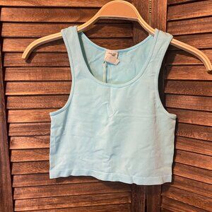 C'est Moi Crop Tank Top Aqua